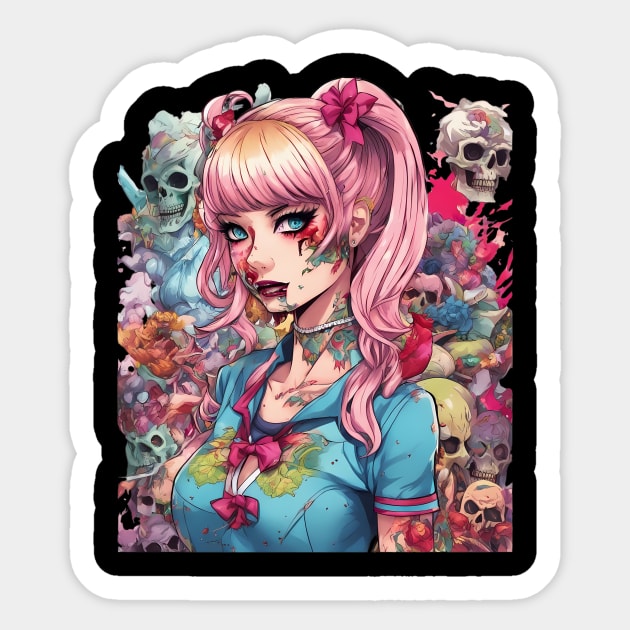 Melancholic Anti Social Reject Sticker by animegirlnft